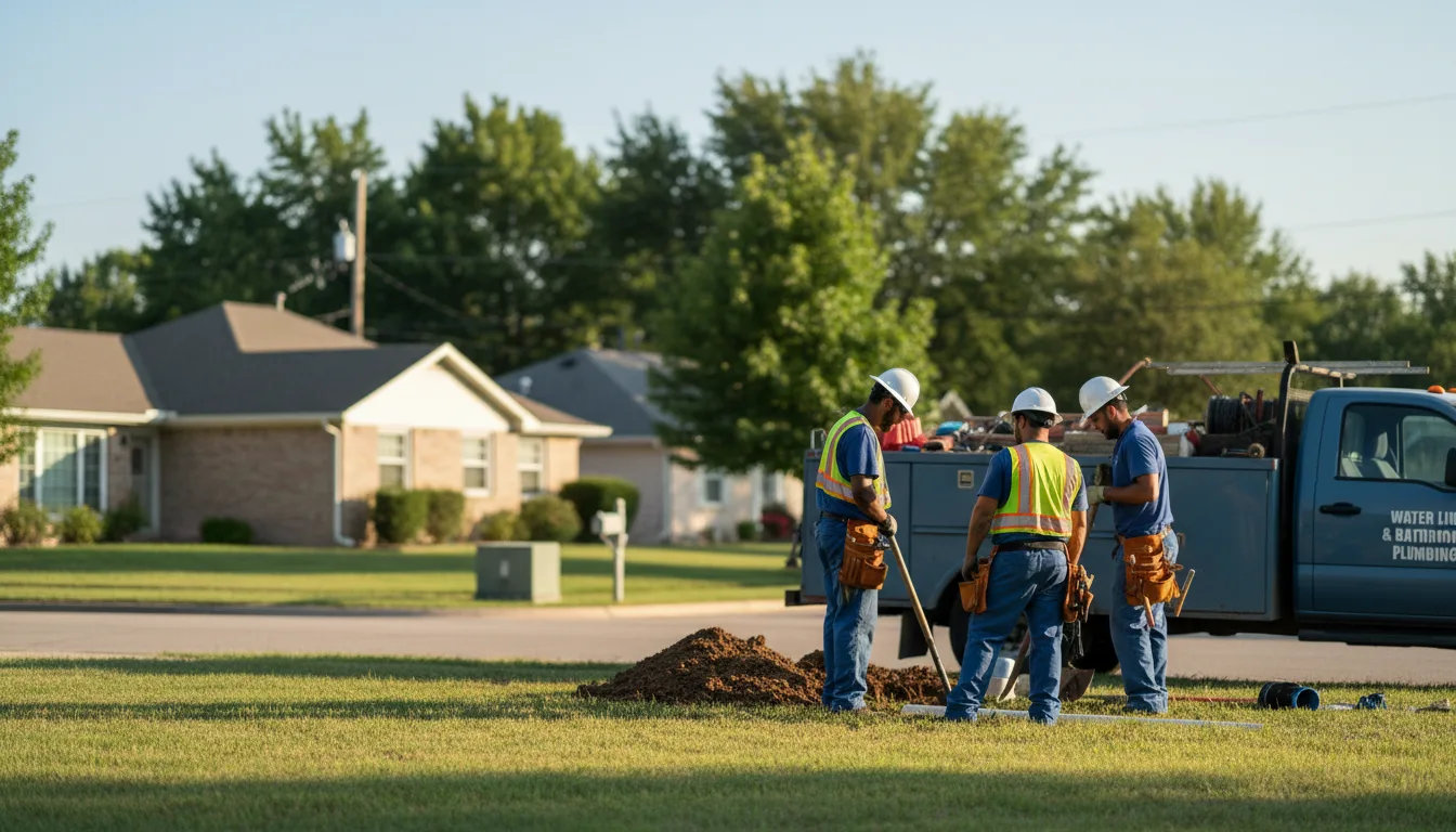 Residential water line and bathroom plumbing service in Spencer, IN